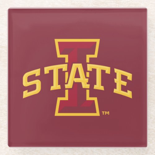 Iowa State University  Iowa State Arched Logo Glass Coaster