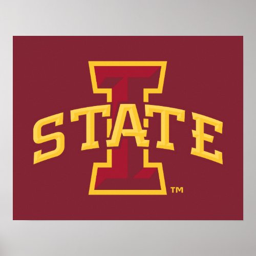 Iowa State University  Iowa State Arched Logo Poster