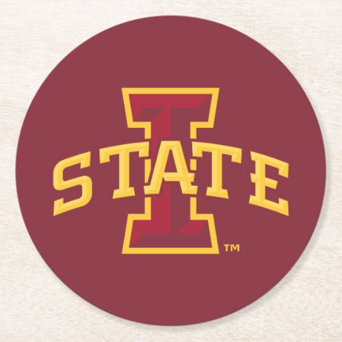 Iowa State University  Iowa State Arched Logo Round Paper Coaster