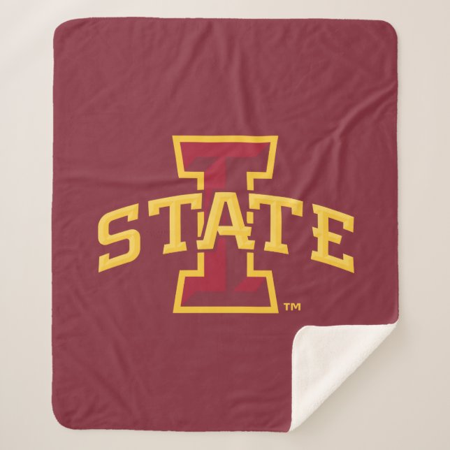 Iowa State University | Iowa State Arched Logo Sherpa Blanket (Front)