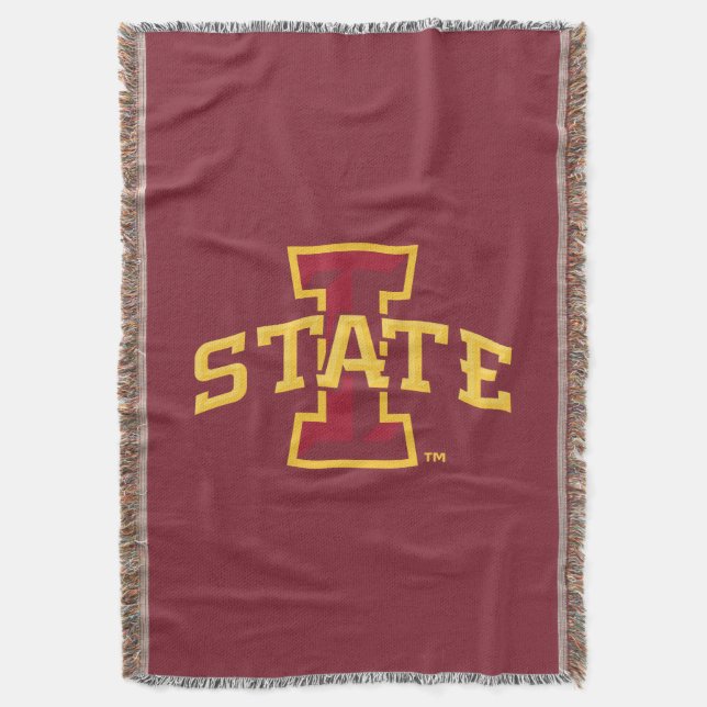 Iowa State University | Iowa State Arched Logo Throw Blanket (Front Vertical)