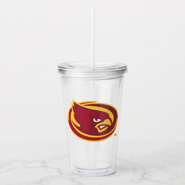 Iowa State University | Iowa State Cardinal Logo Acrylic Tumbler (Front)