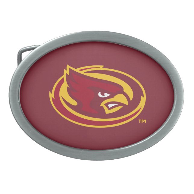 Iowa State University | Iowa State Cardinal Logo Belt Buckle (Front)