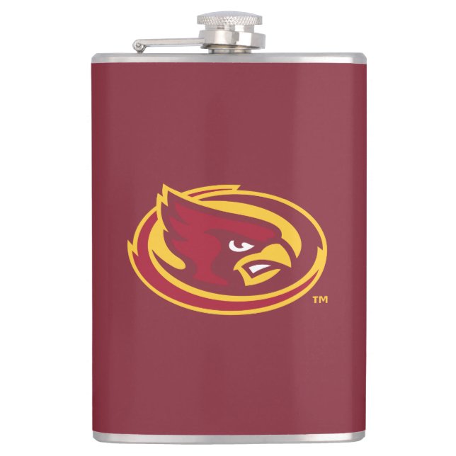 Iowa State University | Iowa State Cardinal Logo Flask (Front)