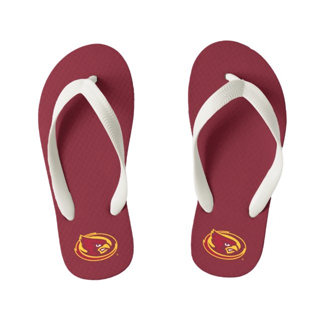 Iowa State University | Iowa State Cardinal Logo Kid's Flip Flops (Footbed)