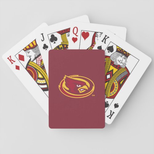 Iowa State University  Iowa State Cardinal Logo Playing Cards