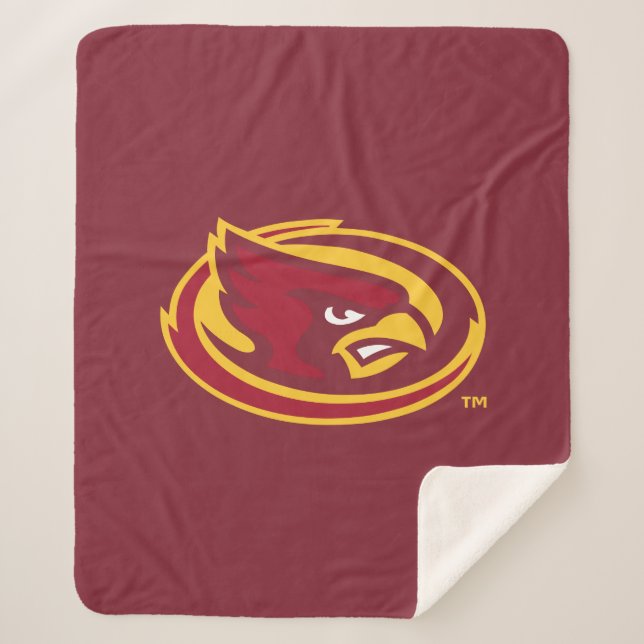 Iowa State University | Iowa State Cardinal Logo Sherpa Blanket (Front)