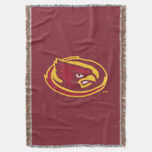 Iowa State University   Iowa State Cardinal Logo Throw Blanket