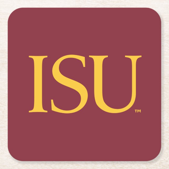 Iowa State University | ISU Logo Square Paper Coaster (Front)