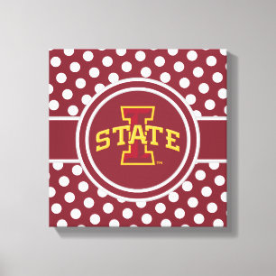 Iowa State University   ISU Polka Dot Pattern Canvas Print