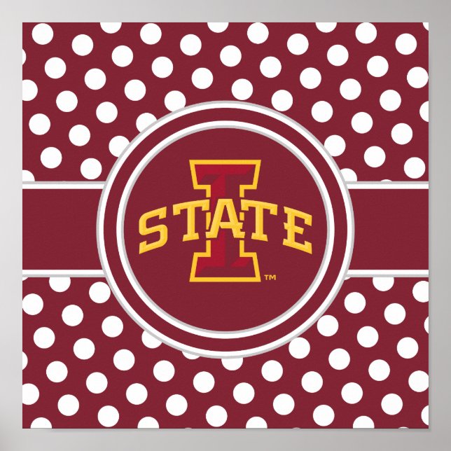 Iowa State University | ISU Polka Dot Pattern Poster (Front)
