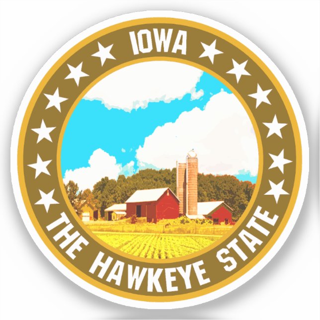 Iowa                                               sticker (Front)