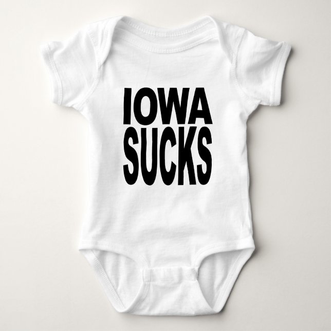 Iowa Sucks Baby Bodysuit (Front)