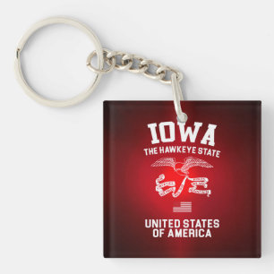 Iowa The Hawkeye State Keychain
