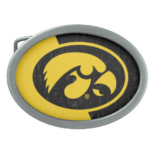 Iowa Tigerhawk Distressed Belt Buckle