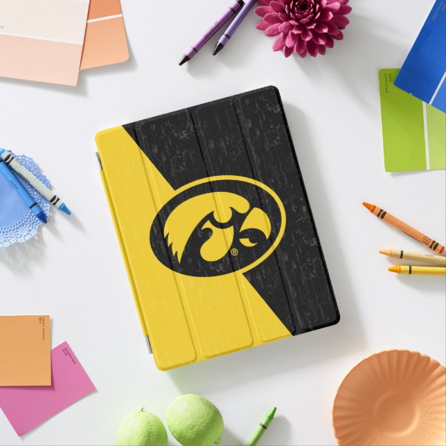 Iowa Tigerhawk Distressed iPad Smart Cover (In Situ)