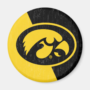 Iowa Tigerhawk Distressed Magnet