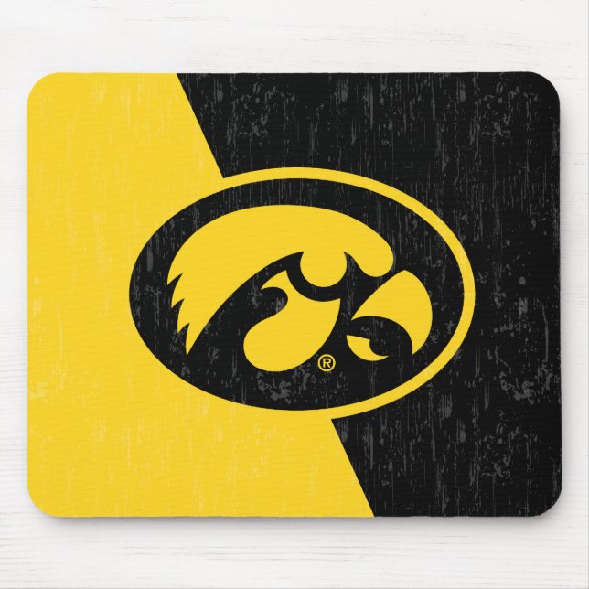 Iowa Tigerhawk Distressed Mouse Pad (Front)