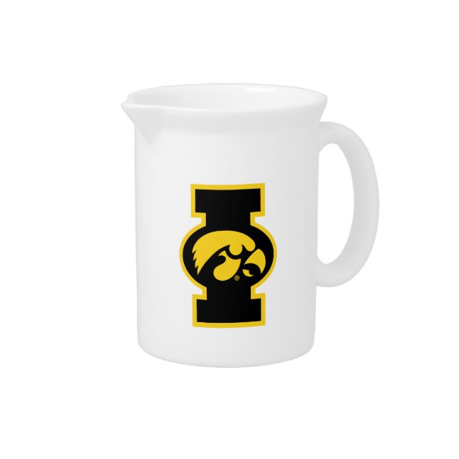 Iowa Tigerhawk | Logotype Beverage Pitcher (Right)