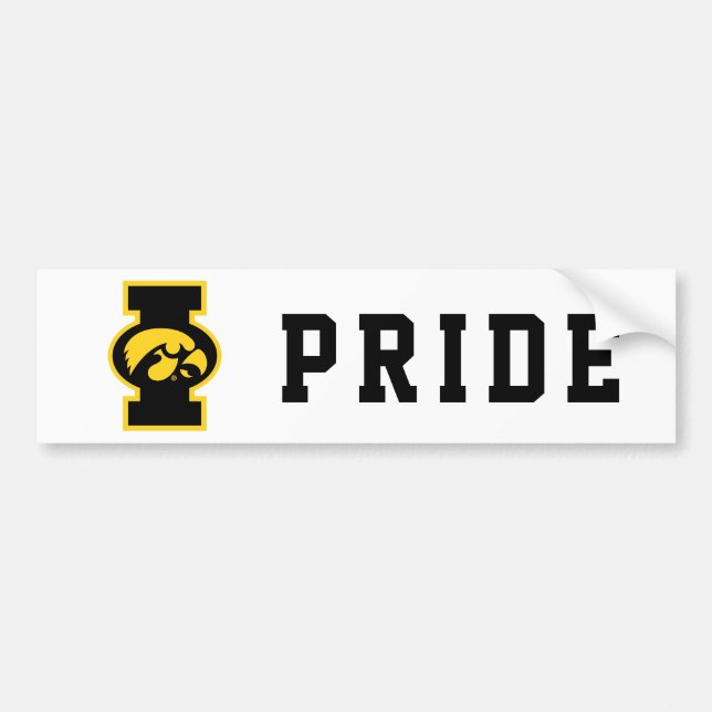 Iowa Tigerhawk | Logotype Bumper Sticker (Front)