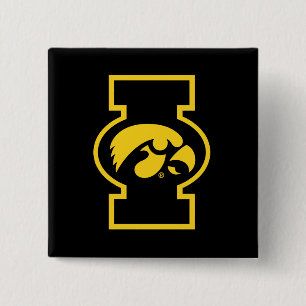 Iowa Tigerhawk Logotype Button