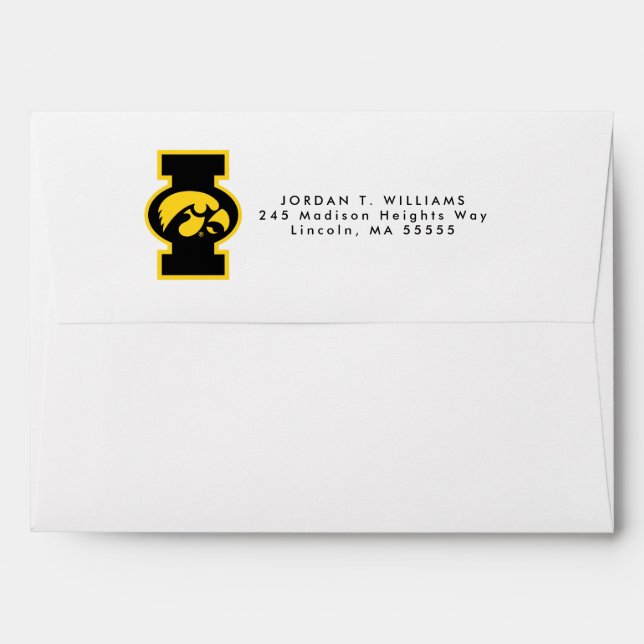 Iowa Tigerhawk | Logotype Envelope (Back (Top Flap))