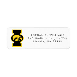 Iowa Tigerhawk Logotype Label