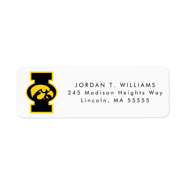 Iowa Tigerhawk | Logotype Label (Front)