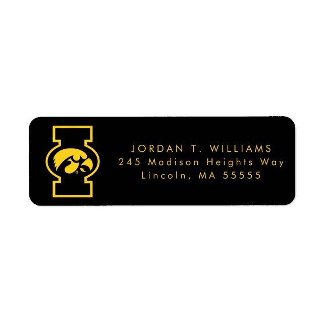 Iowa Tigerhawk | Logotype Label (Front)