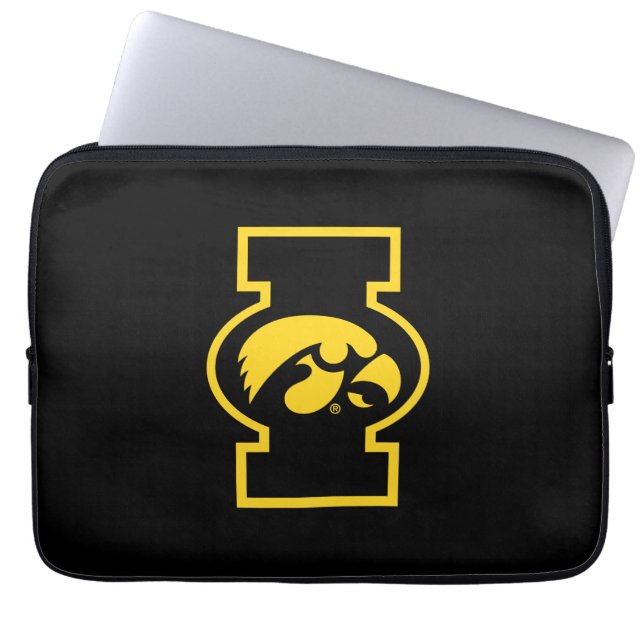 Iowa Tigerhawk | Logotype Laptop Sleeve (Front)
