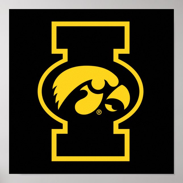 Iowa Tigerhawk | Logotype Poster (Front)