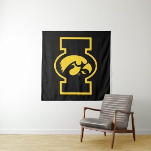 Iowa Tigerhawk Logotype Tapestry