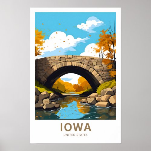 Iowa United States Travel Print