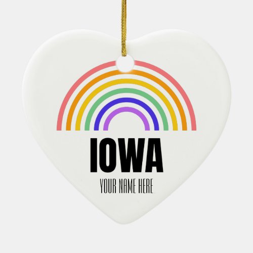 Iowa _ University of Iowa _ Iowa Hawkeye Ceramic Ornament