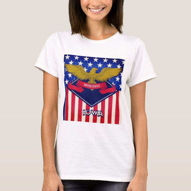 Iowa USA Flag T-Shirt (Front)