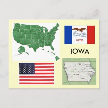Iowa  Usa Postcard by archemedes at Zazzle