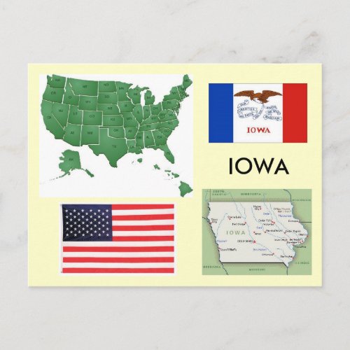 Iowa USA Postcard