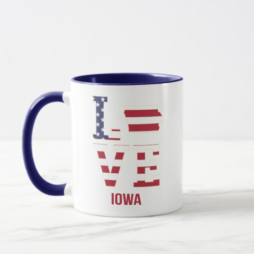 Iowa USA State Love Mug