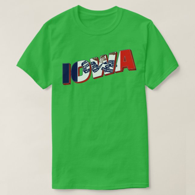 Iowa vintage style retro souvenir 2 T-Shirt (Design Front)