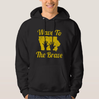 Iowa Wave to the Brave Hospital Hand Waving Hero Hoodie