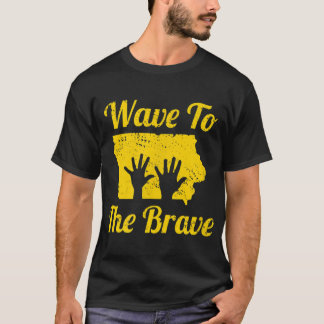 Iowa Wave to the Brave Hospital Hand Waving Hero T-Shirt