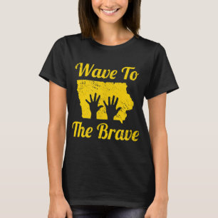 Iowa Wave to the Brave Hospital Hand Waving Hero T-Shirt
