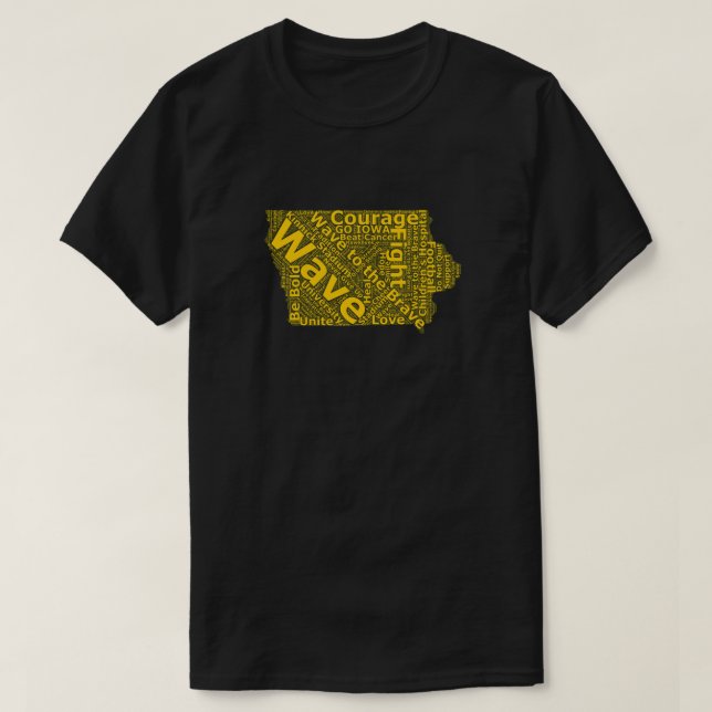 Iowa Wave to the Brave Kids Word Cloud Classic T-Shirt (Design Front)