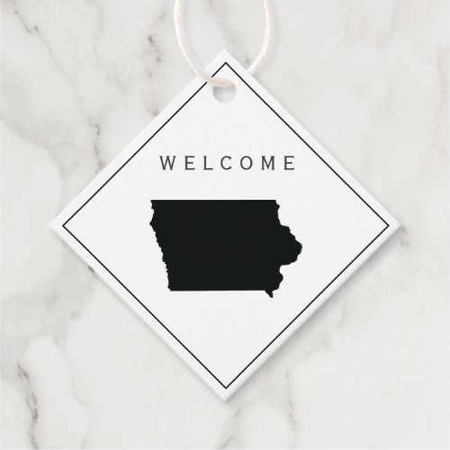 Iowa Welcome Bag Gift Tag for Wedding Weekend
