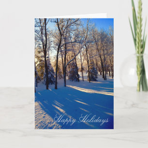 Iowa Winter Morning Scene Holiday Card