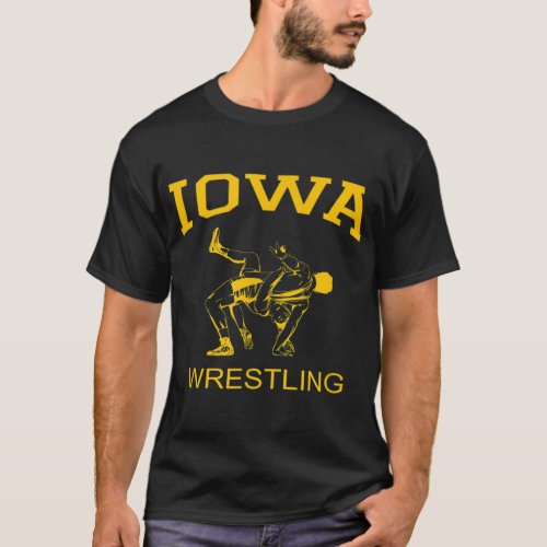 Iowa Wrestling Fan Freestyle Wrestler The Hawkeye  T_Shirt