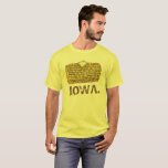 IOWA Yellow Buttered Corn on the Cob Corncob T-Shirt<br><div class="desc">Tee shirt features an original marker illustration of a delicious ear of yellow corn on the cob, with IOWA in a fun font. Lots of additional illustrated state and city-themed designs are also available from this shop! Don't see exactly what you're looking for? Contact Rebecca to have a product customized...</div>