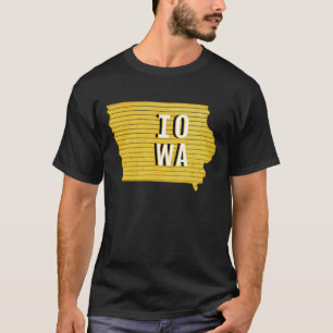 Iowa Yellow Stripes Oversized T-Shirt
