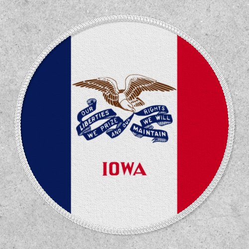 Iowan Flag Flag of Iowa Patch