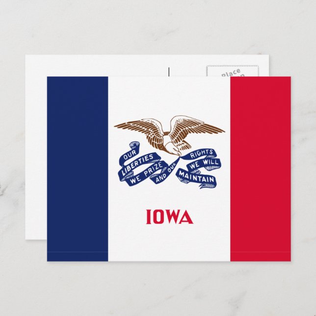 Iowan Flag, Flag of Iowa Postcard (Front/Back)